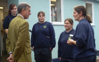 Sir Eric visits the RSPCA Little Valley Animal Shelter, Exeter