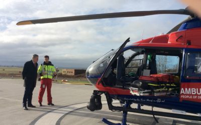 HM Lord-Lieutenant of Devon meets the staff of Devon Air Ambulance Service