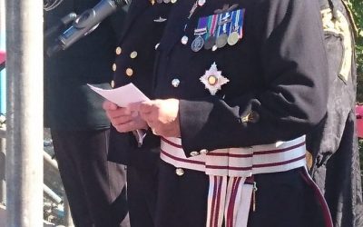 Sir Andrew Ridgway attends the opening of the Shrouds of the Somme