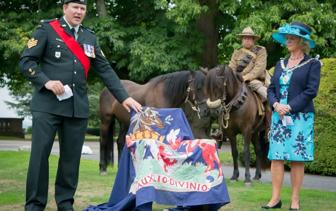 Sir Andrew Ridgeway DL attends and unveils a sculpture for the Canadian Forestry Corps Memorial