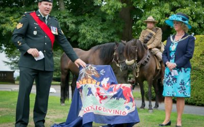 Sir Andrew Ridgeway DL attends and unveils a sculpture for the Canadian Forestry Corps Memorial