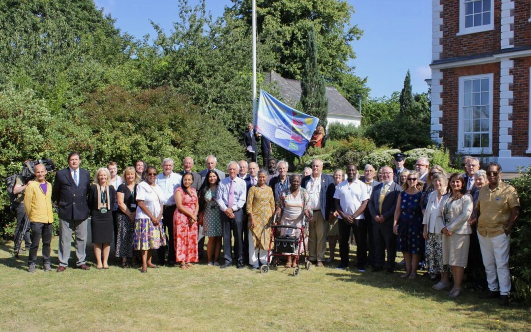 Deputy Lieutenant Philip Bostock OBE Attends Windrush Flag Raising Ceremony