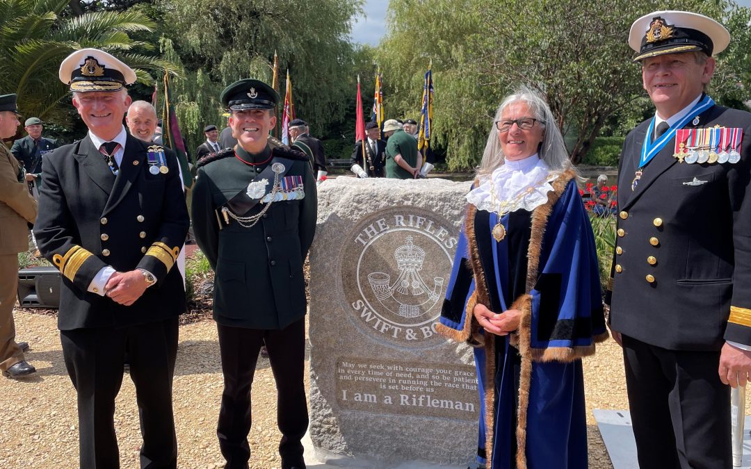 The Vice Lord Lieutenant of Devon Attends The Rifles Regiment Reaffirmation Ceremony of their Freedom of the Borough